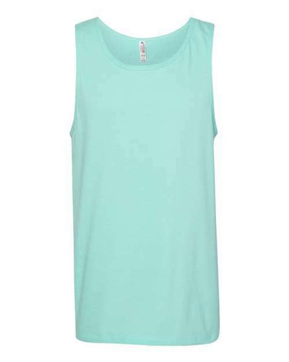Mint green Ultimate Tank Top made from cotton polyester blend, ideal for custom apparel