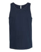 Navy blue Ultimate Tank Top made from cotton polyester blend, ideal for custom apparel