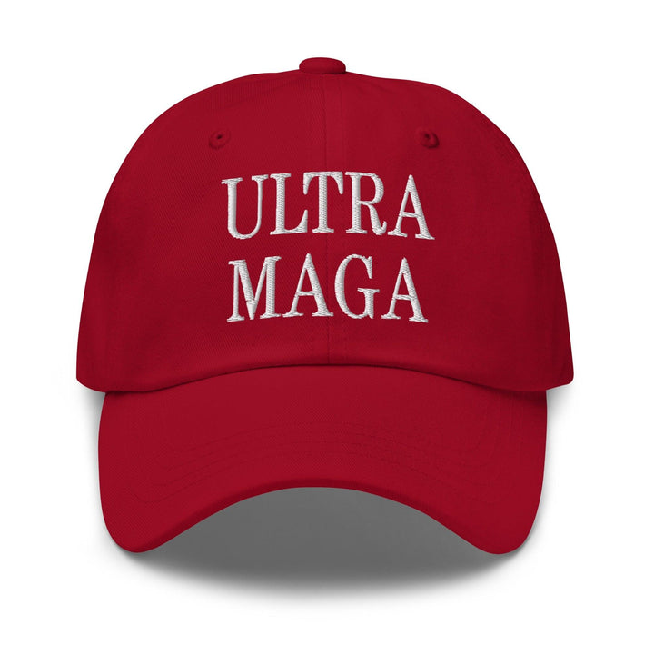Ultra MAGA Golf Dad Hat - Cranberry