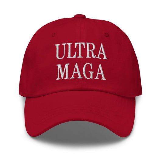 Ultra MAGA Golf Dad Hat - Cranberry - Headwear