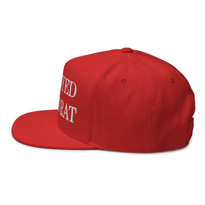 Unemployed Disabled Rat Embroidered 5 Panel Flat Bill Brim Snapback Hat