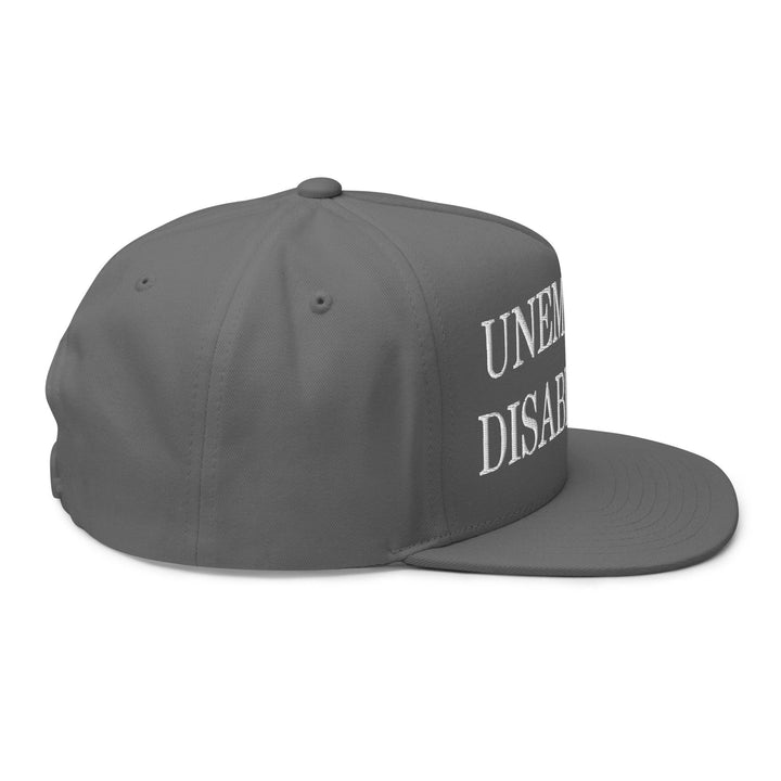 Unemployed Disabled Rat Embroidered 5 Panel Flat Bill Brim Snapback Hat