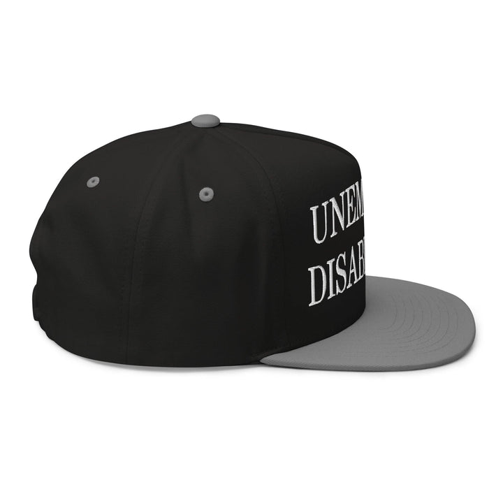 Unemployed Disabled Rat Embroidered 5 Panel Flat Bill Brim Snapback Hat