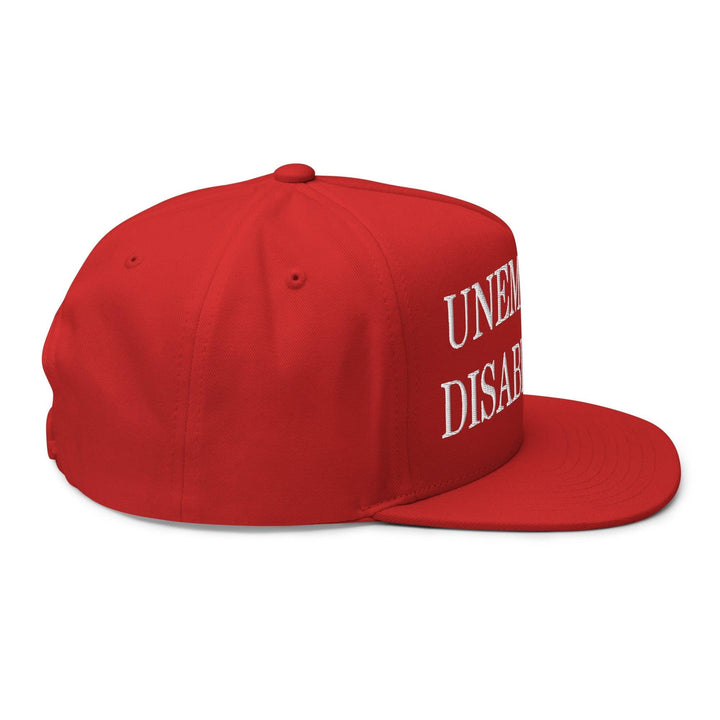 Unemployed Disabled Rat Embroidered 5 Panel Flat Bill Brim Snapback Hat
