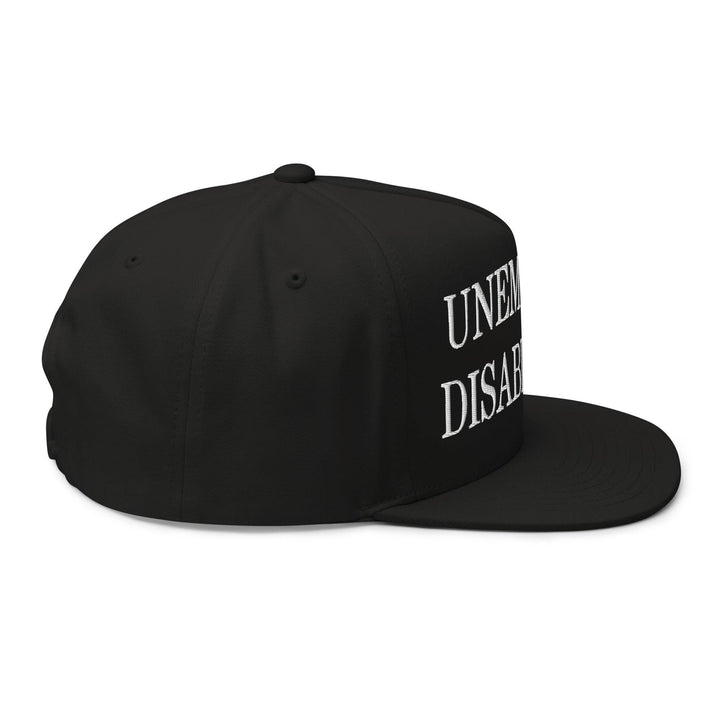 Unemployed Disabled Rat Embroidered 5 Panel Flat Bill Brim Snapback Hat