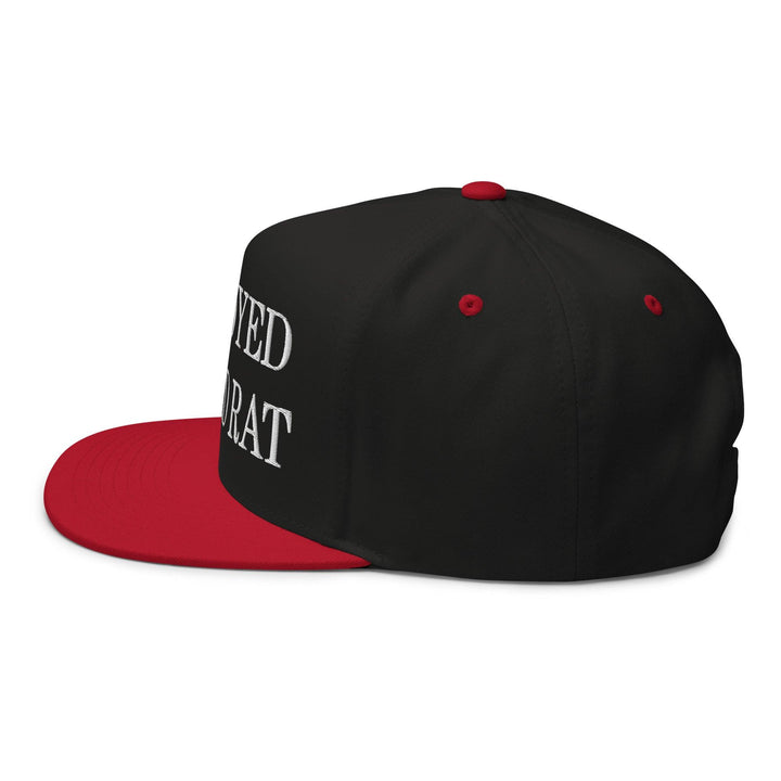 Unemployed Disabled Rat Embroidered 5 Panel Flat Bill Brim Snapback Hat