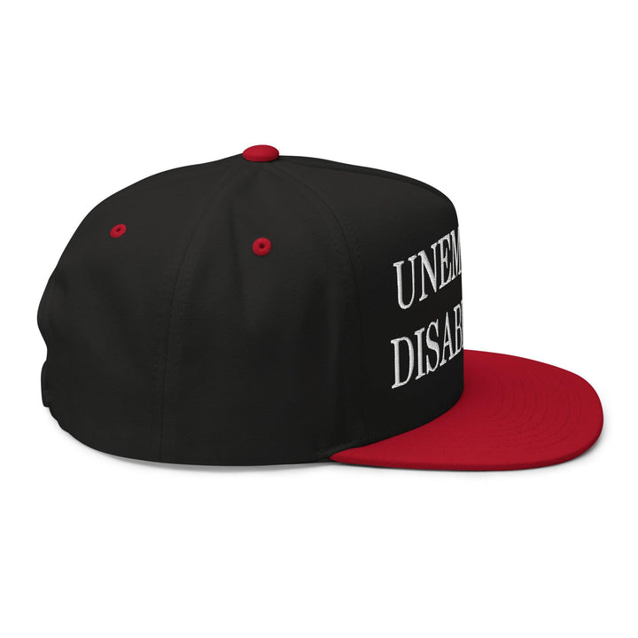 Unemployed Disabled Rat Embroidered 5 Panel Flat Bill Brim Snapback Hat