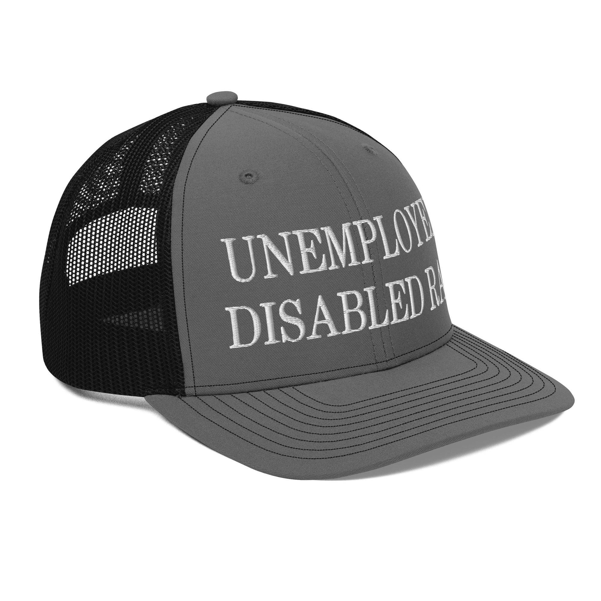 Unemployed Disabled Rat Embroidered Classic Mesh Trucker Hat