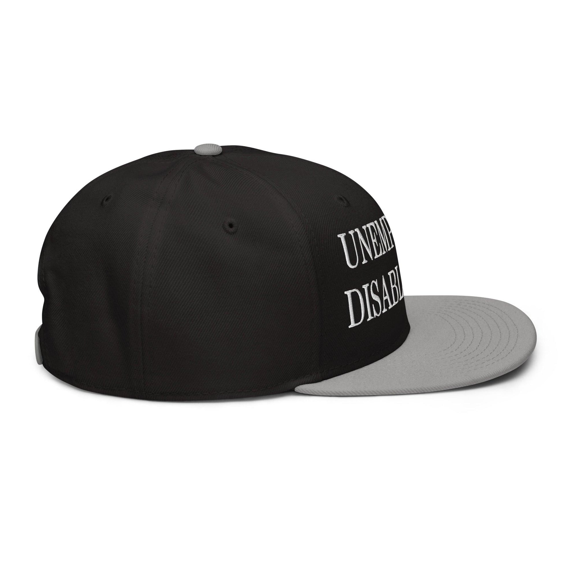 Unemployed Disabled Rat Embroidered Flat Brim Bill Snapback Hat