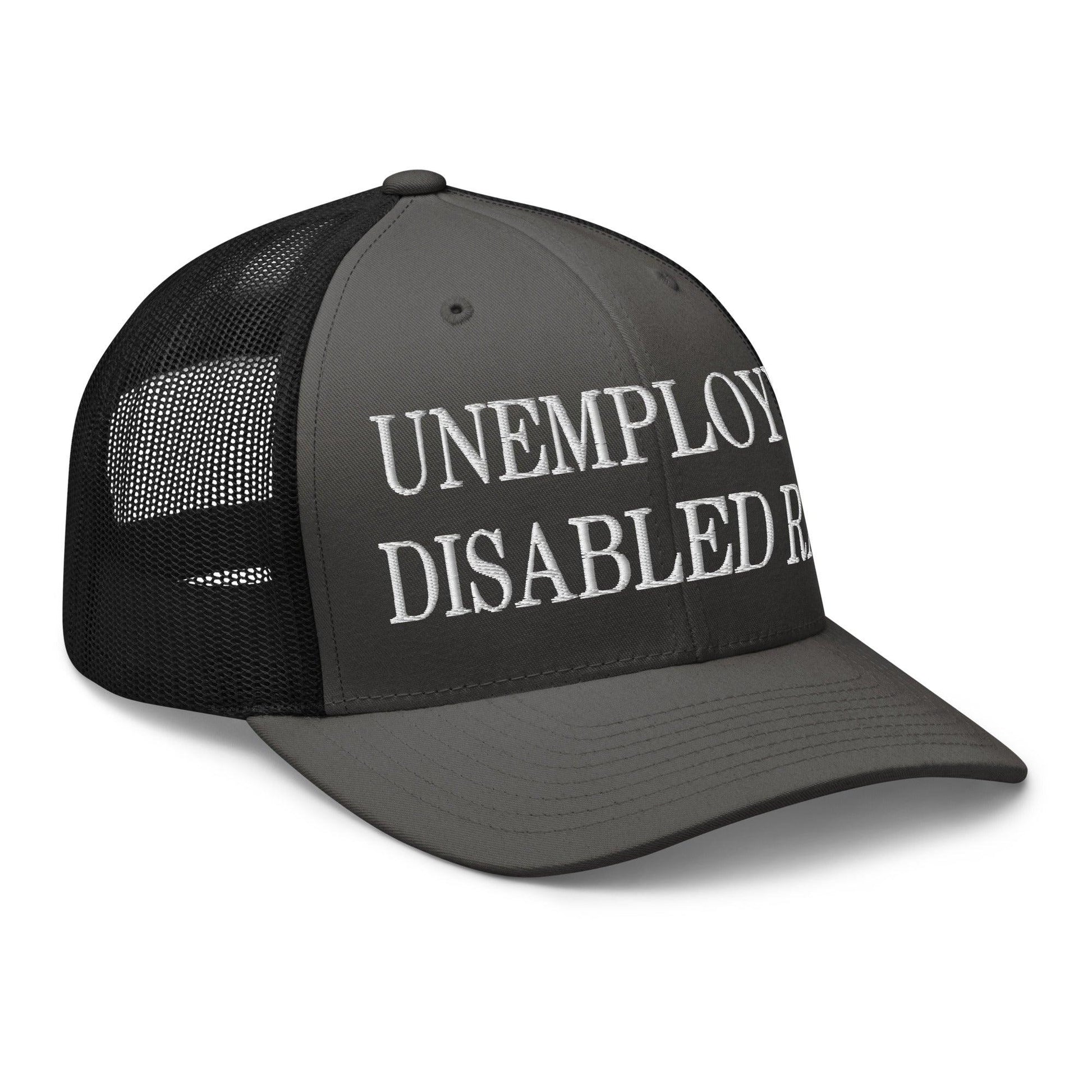 Unemployed Disabled Rat Embroidered Mesh Trucker Hat