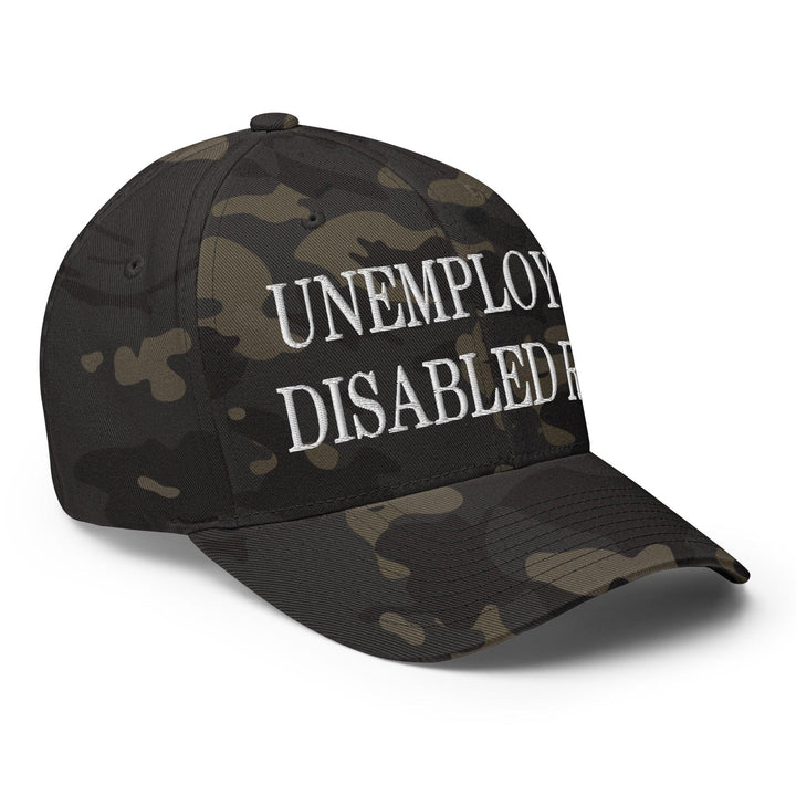 Unemployed Disabled Rat Embroidered Stretch Fit Baseball Hat