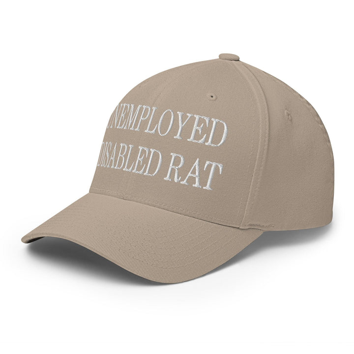 Unemployed Disabled Rat Embroidered Stretch Fit Baseball Hat