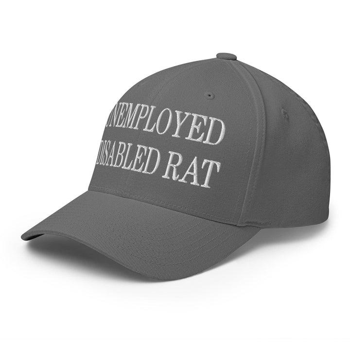 Unemployed Disabled Rat Embroidered Stretch Fit Baseball Hat