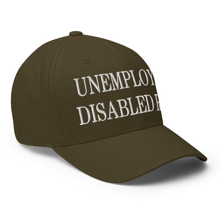 Unemployed Disabled Rat Embroidered Stretch Fit Baseball Hat