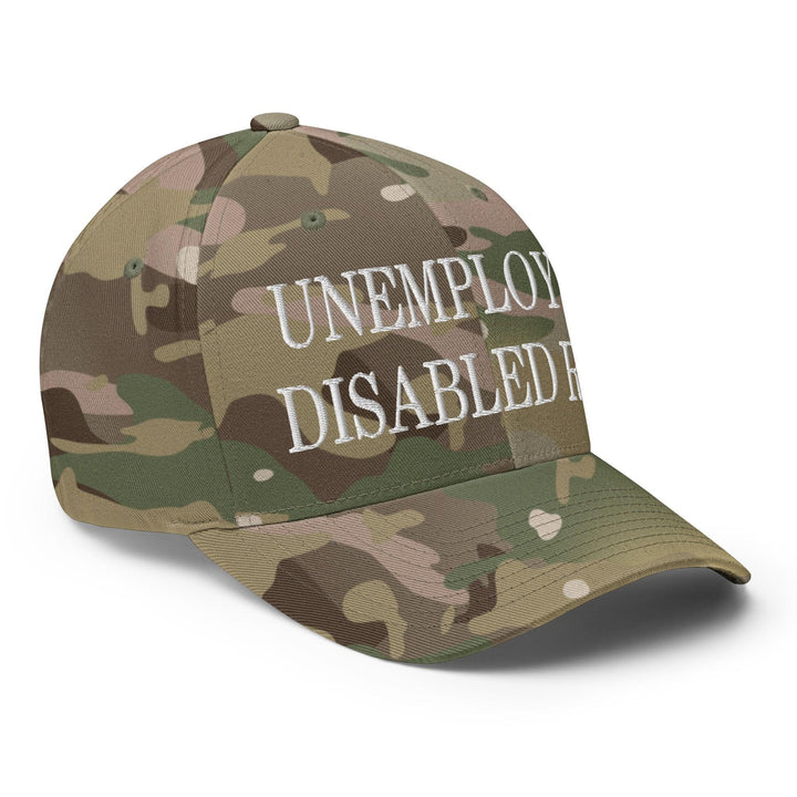 Unemployed Disabled Rat Embroidered Stretch Fit Baseball Hat