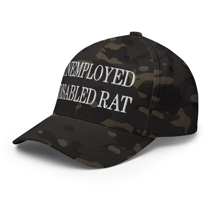 Unemployed Disabled Rat Embroidered Stretch Fit Baseball Hat