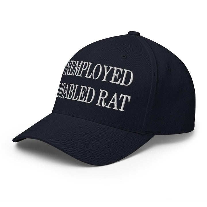 Unemployed Disabled Rat Embroidered Stretch Fit Baseball Hat