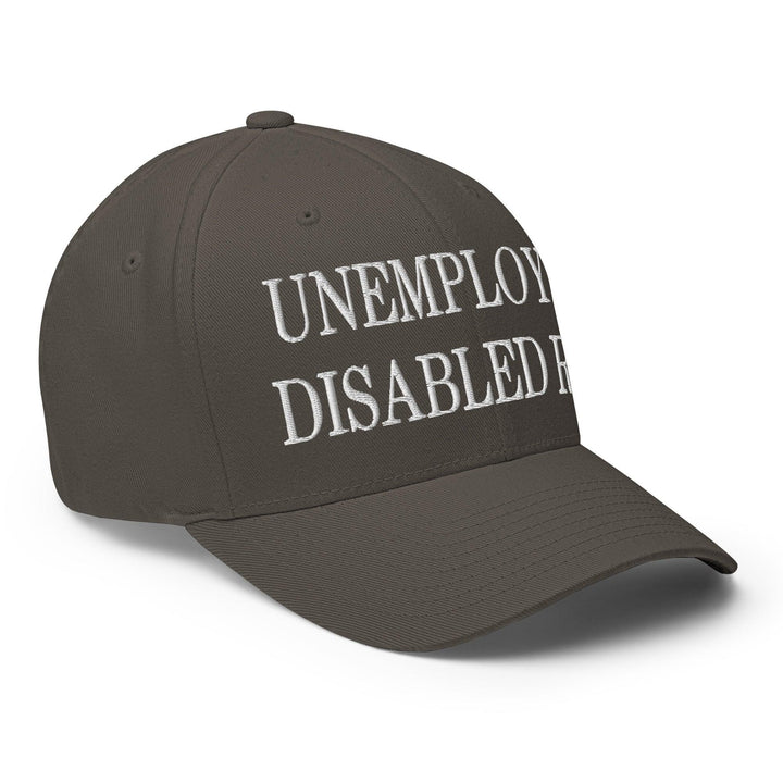 Unemployed Disabled Rat Embroidered Stretch Fit Baseball Hat