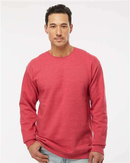 Unisex Crewneck Fleece - Heather Red - Heather Red / XS