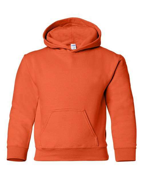 Unleash youth style: custom apparel ready heavy blend hoodie y185 - Orange / XS