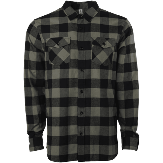Unleash your style: custom apparel flannel shirt toronto fls001 - Olive Black / XS - Flannel shirt