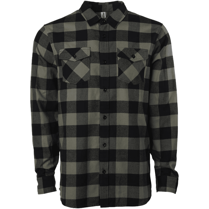 Unleash your style: custom apparel flannel shirt toronto fls001 - Olive Black / XS - Flannel shirt