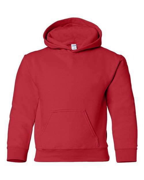 Unleash youth style: custom apparel ready heavy blend hoodie y185 - Red / XS