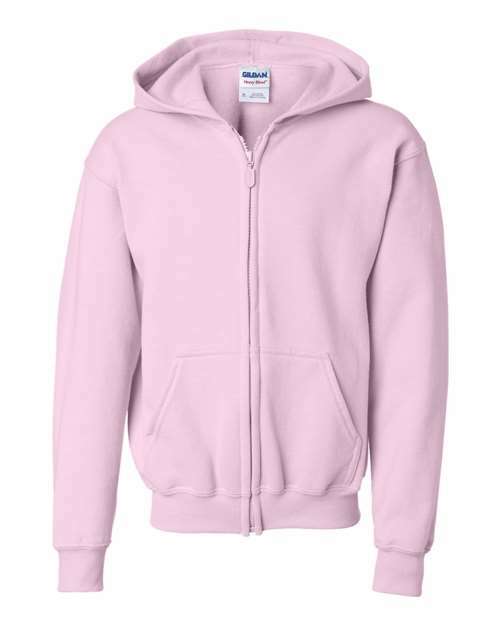 Unleash your creativity: youth full-zip hoodie for custom apparel! Heavy blend y180 - Light Pink / XS