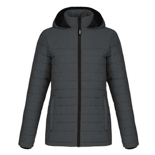 Unleash your style: custom puffer jacket pj100 - Black Charcoal Heather / XS - Puffer Jacket