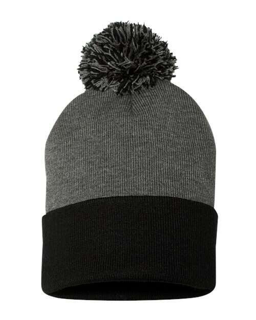 Unleash winter style: sp15 12 pom-pom cuffed beanie for custom apparel - BEANIES