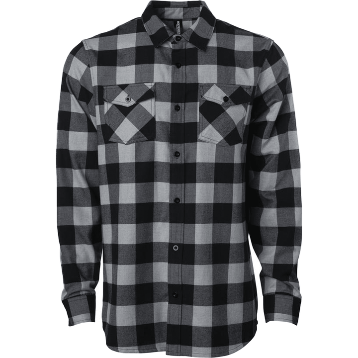 Unleash your style: custom apparel flannel shirt toronto fls001 - Grey Heather Black / XS - Flannel shirt