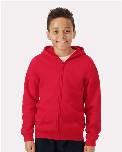 Unleash your creativity: youth full-zip hoodie for custom apparel! Heavy blend y180 - Red / XS