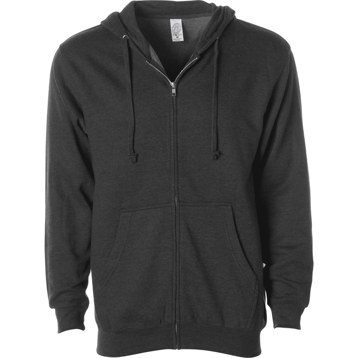 Unleash your style: custom apparel full-zip hoodie z400 - Charcoal Heather / XS - Full-Zip Hoodie