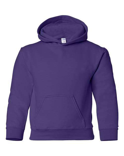 Unleash youth style: custom apparel ready heavy blend hoodie y185 - Purple / XS