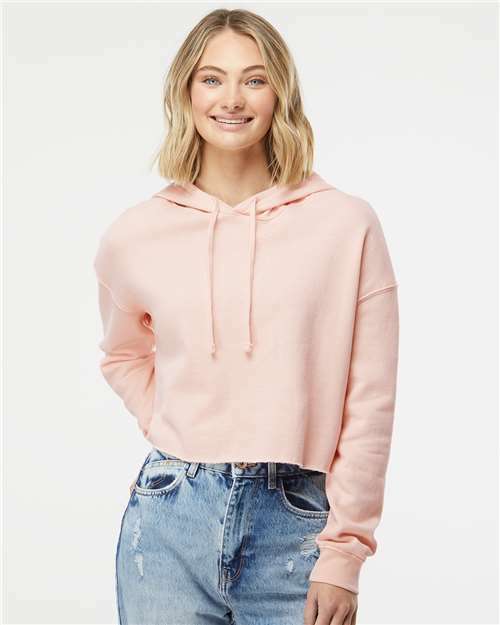 Unleash your style: lightweight womens crop hoodie for custom apparel sw247 - Blush / XS