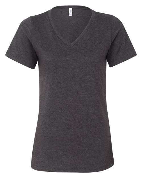 Unleash your style: custom apparel perfected for live screen printing toronto v-neck tee - Dark Grey Heather / S