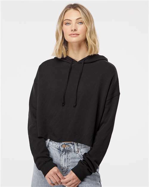 Unleash your style: lightweight womens crop hoodie for custom apparel sw247 - Black / XS