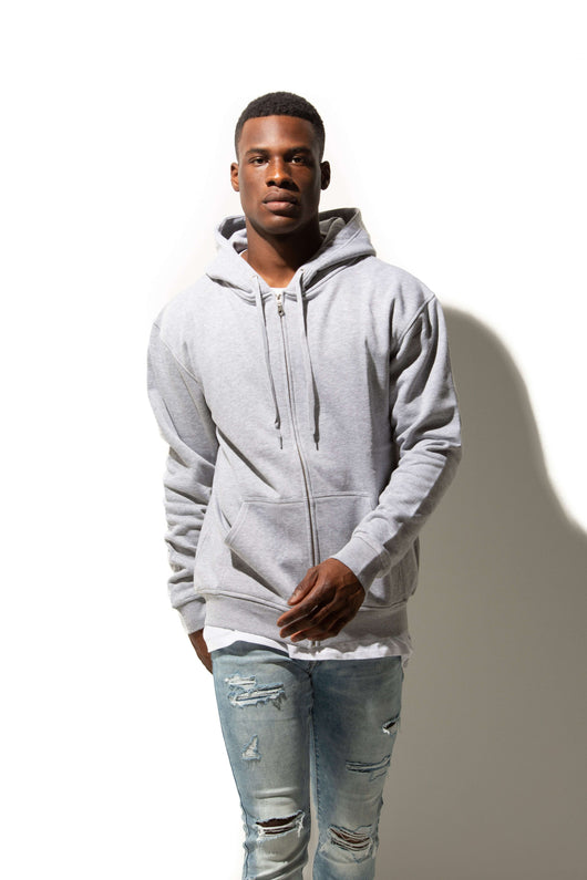 Unleash your creativity: hero-3020 sport grey hoodie for custom apparel & screen printing - Full-Zip Hoodie