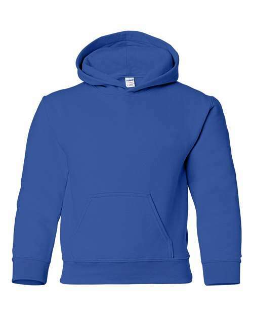 Unleash youth style: custom apparel ready heavy blend hoodie y185 - Royal / XS