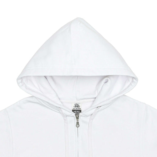 Unleash your vision: hero-3020 white hoodie for custom apparel and screen printing - Full-Zip Hoodie