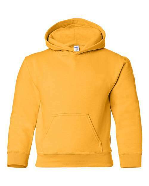 Unleash youth style: custom apparel ready heavy blend hoodie y185 - Gold / XS