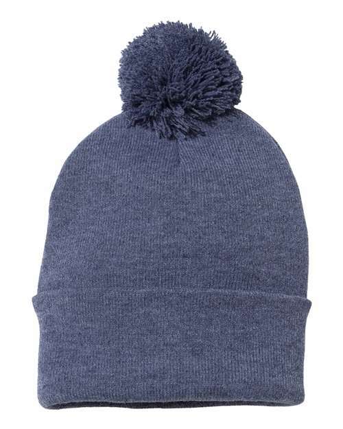 Unleash winter style: sp15 12 pom-pom cuffed beanie for custom apparel - BEANIES