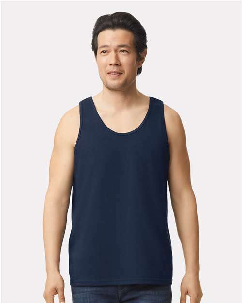 Unleash your designs: ultra cotton tank for live screen printing toronto cat23 - Navy / S
