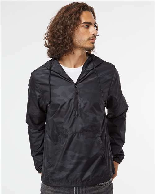 Unleash your style: custom apparel windbreaker perfect for screen printing ta300 - Black Camo / XS