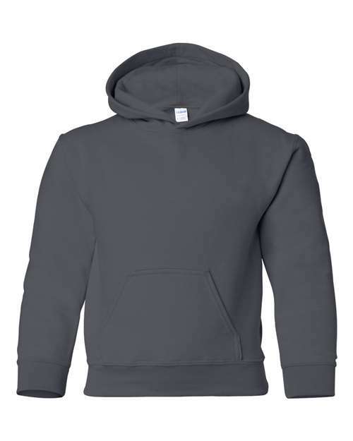 Unleash youth style: custom apparel ready heavy blend hoodie y185 - Charcoal / XS