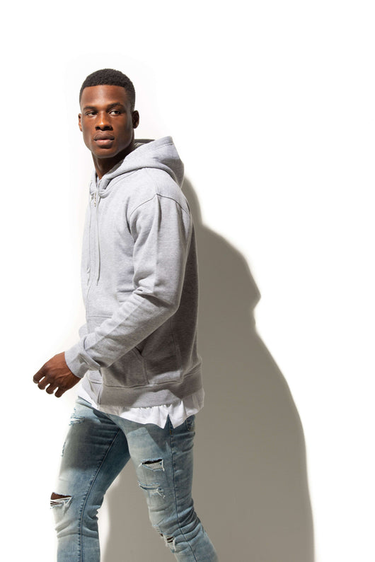 Unleash your creativity: hero-3020 sport grey hoodie for custom apparel & screen printing - Full-Zip Hoodie