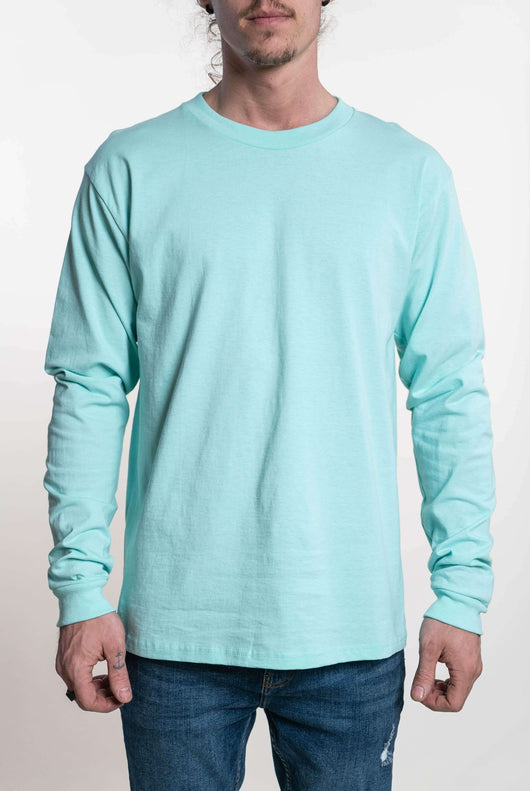 Unleash your style: custom apparel long sleeve tees now available productcode - Celedon / XS - LONG SLEEVE TEES