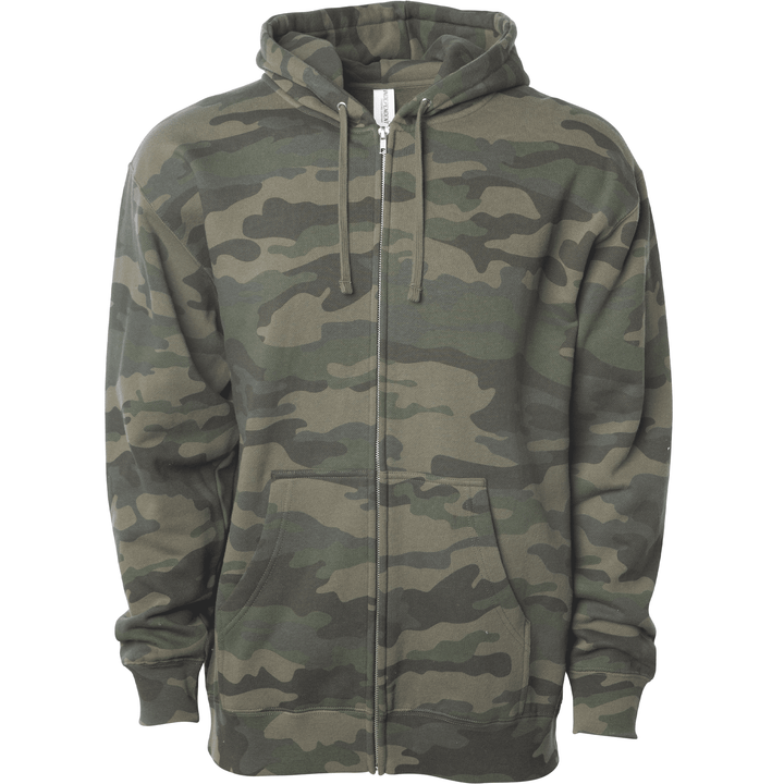 Unleash your style: custom apparel full-zip hoodie z400 - Forest Camo / XS - Full-Zip Hoodie