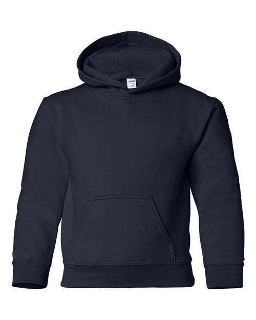 Unleash youth style: custom apparel ready heavy blend hoodie y185 - Navy / XS