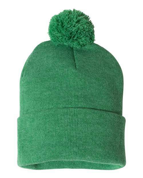 Unleash winter style: sp15 12 pom-pom cuffed beanie for custom apparel - BEANIES